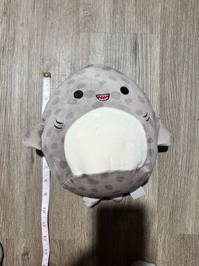Squishmallows Gray Spotted Shark Plush with Cream Belly